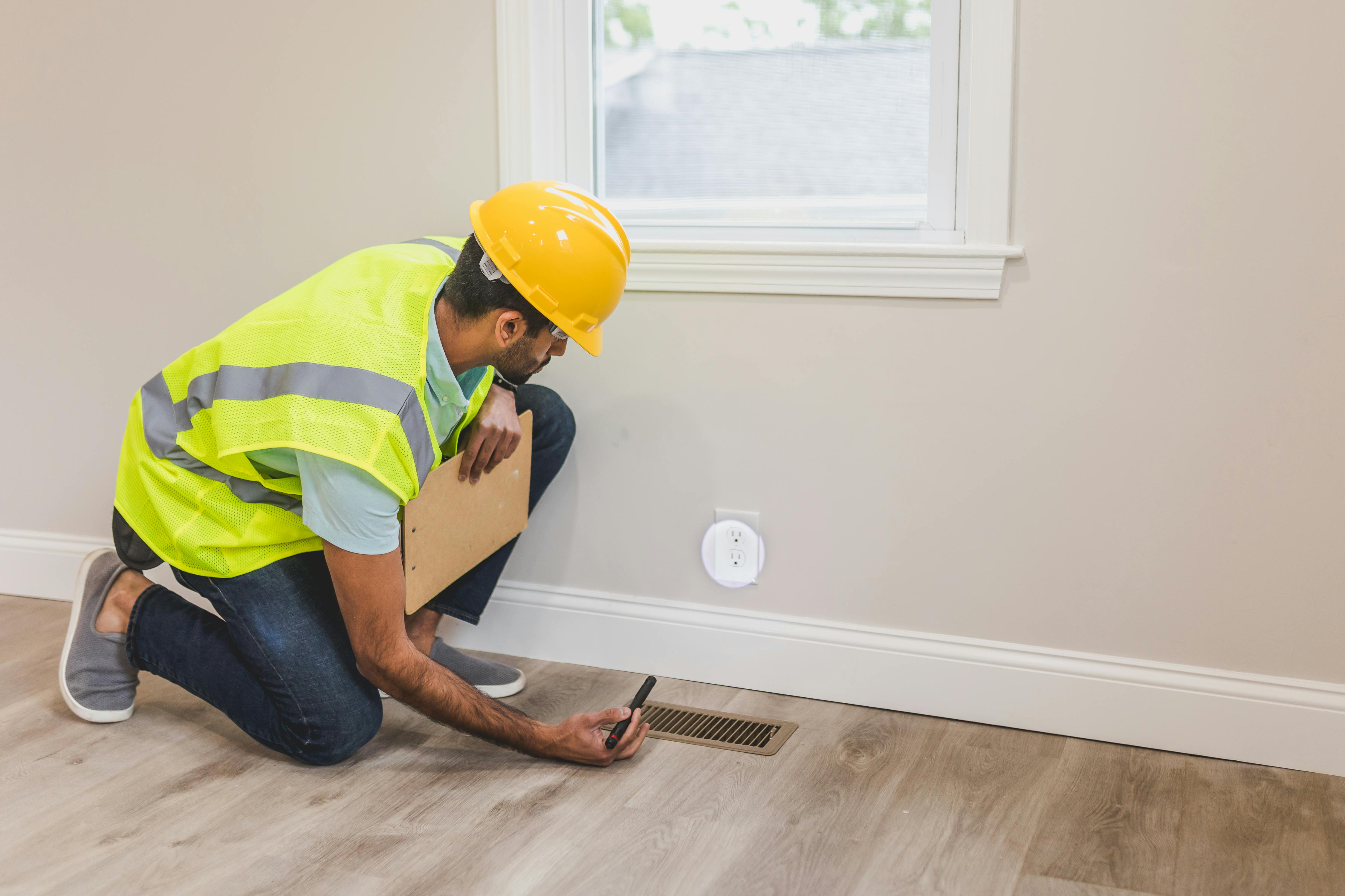 Indoor vent inspection in a residential HVAC setting